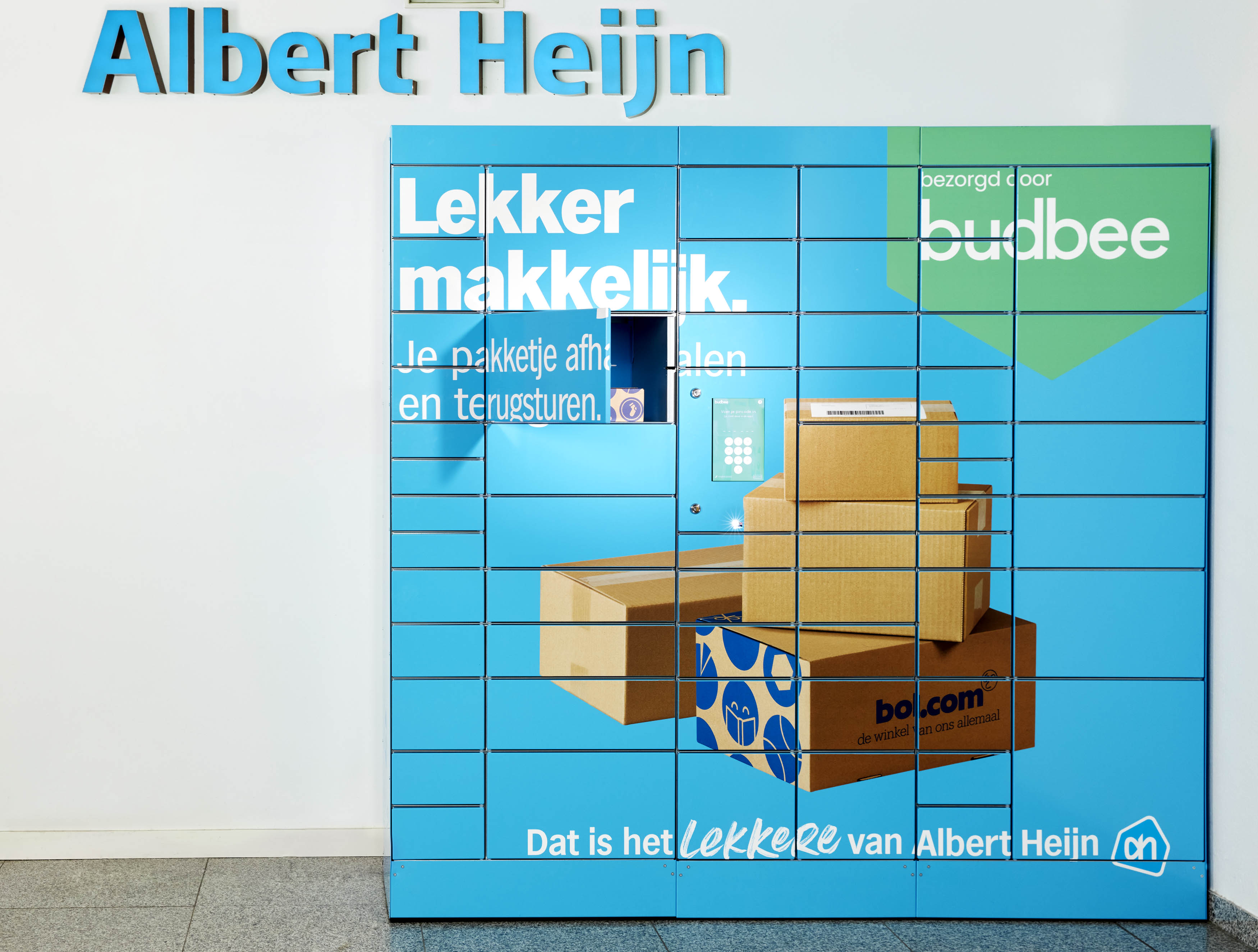 preambule Springplank Vliegveld Albert Heijn, bol.com and Budbee introduce parcel lockers