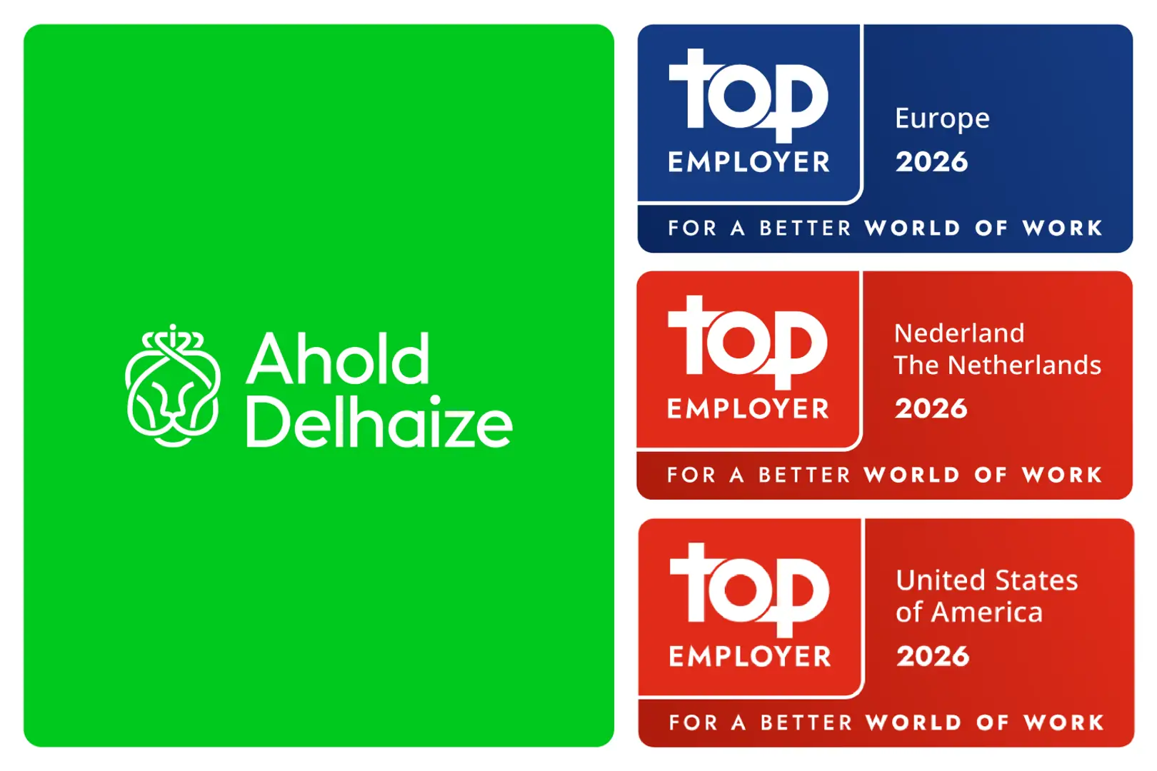 Ahold Delhaize and many of its brands earn 2026 Top Employer certification