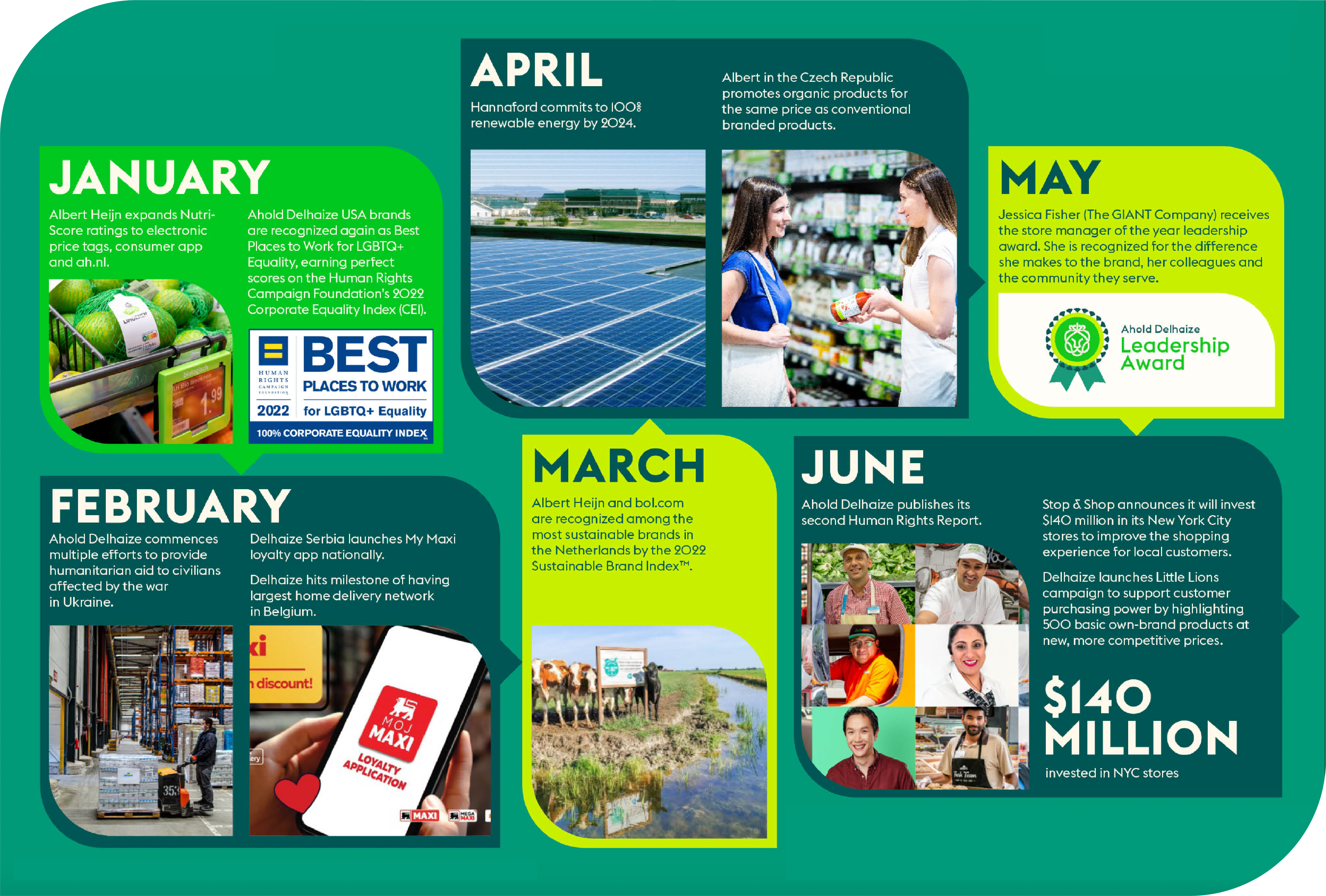 Timeline year in review - Jan-June