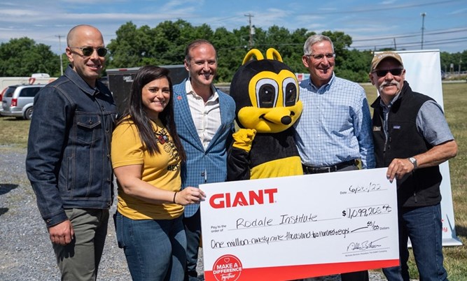 The GIANT Company donates $1.1 million to the Rodale Institute  